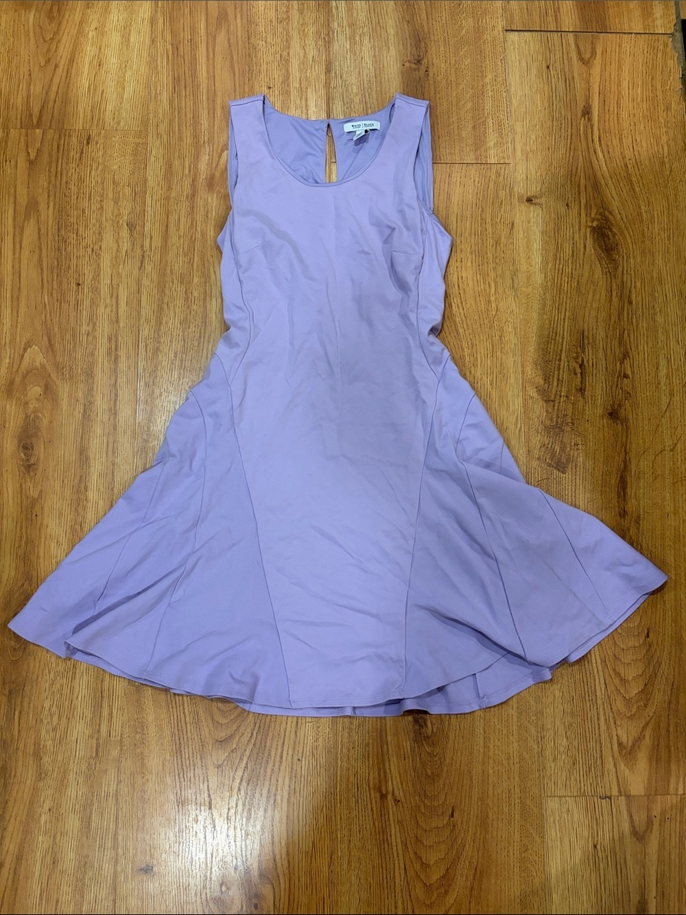 White House Black Market Sleeveless Lavender Fit-and-Flare Dress Size 6